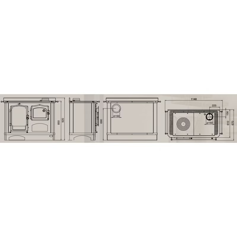 LINCAR Deneris Holzofen – 9 kW – Bild 2